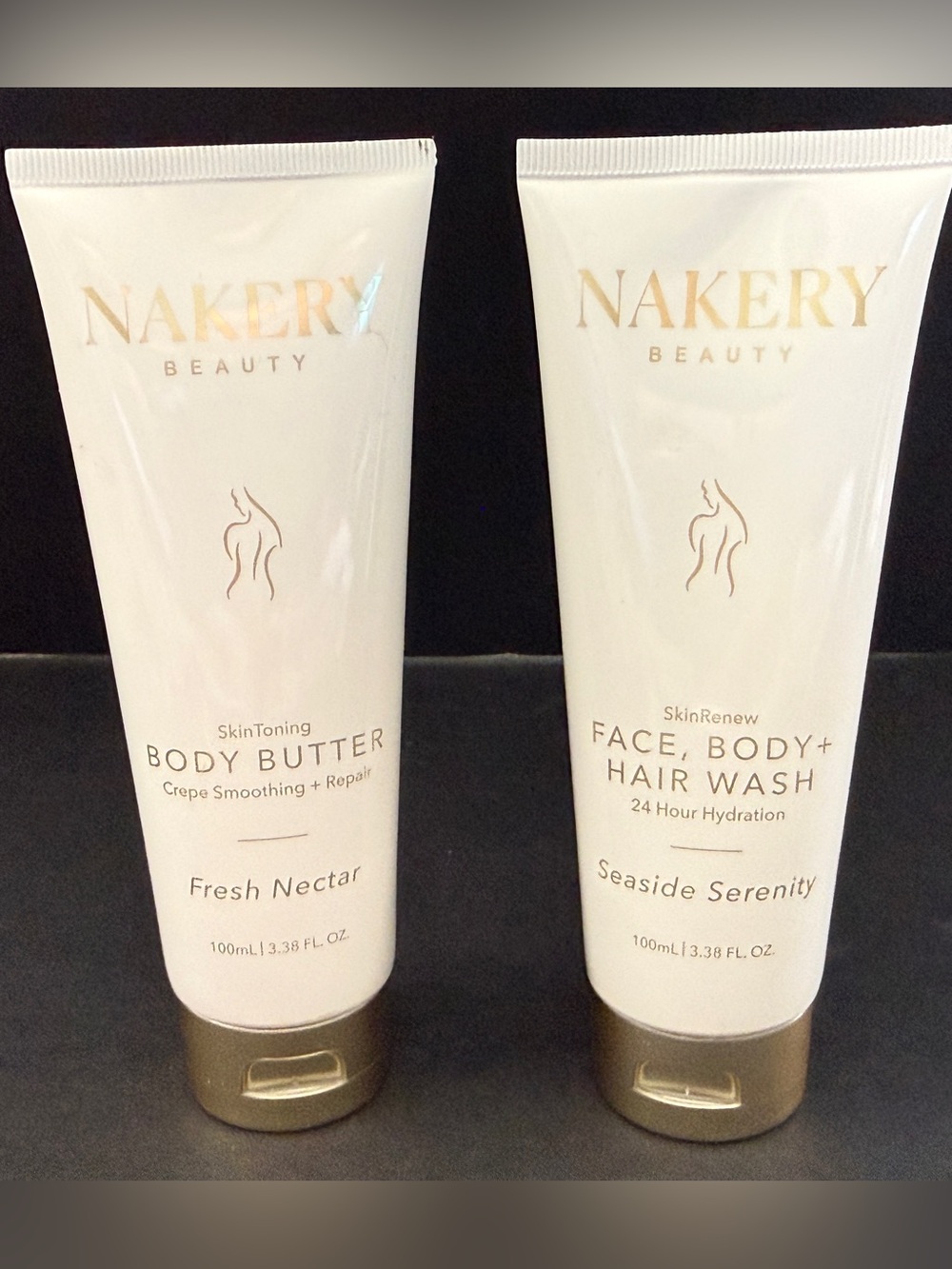 Nakery Beauty Seaside Serenity Face Body Hair Wash & Body Butter Set New Duo